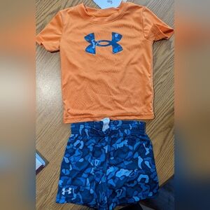 Under Armour Orange and Blue Kids Matching Set
